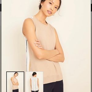 Ann Taylor Mixed Media Shell